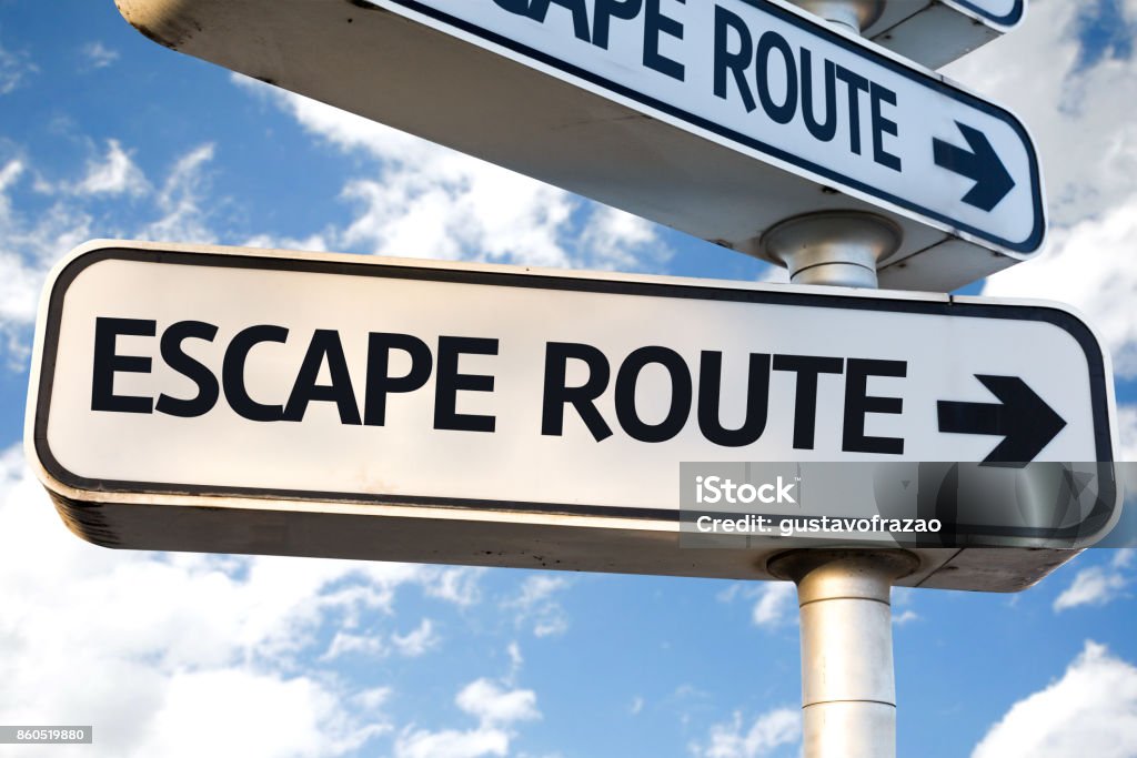 Escape Route Background Escape Route Stock Photo - Download Image Now - Accessibility, Arrow ...