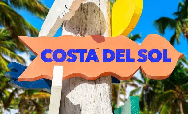 Costa Del Sol sign Costa Del Sol directional sign casares photos stock pictures, royalty-free photos & images