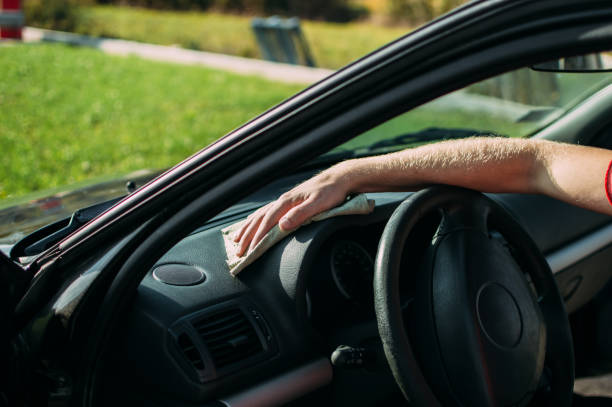 istock Washing and cleaning the car 860524056