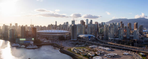 istock Vancouver Skyline Aerial Panoram 860525446
