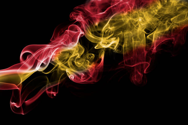 istock Spain national smoke flag 860532490