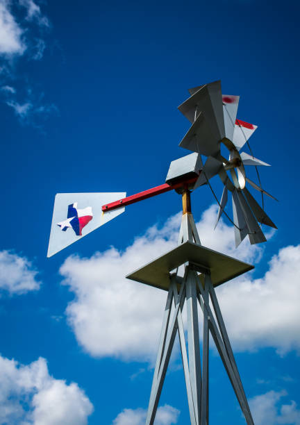istock Texas State Symbol on Wind Mill with metal base 860533654
