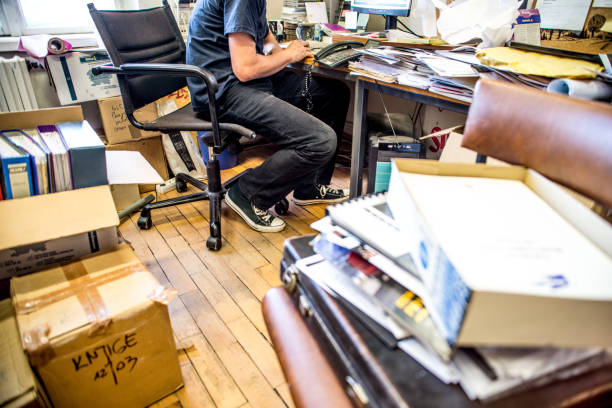 istock Stressed Businessman Sitting At Desk In Office Working On Computer 860536634