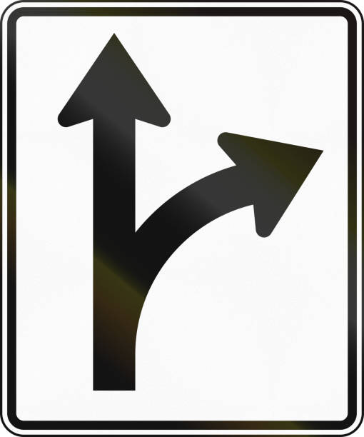 istock United States MUTCD regulatory road sign - Straight or right 860536894