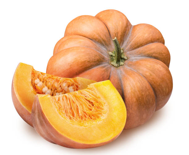 istock Fresh orange pumpkin isolated on white background 860538060