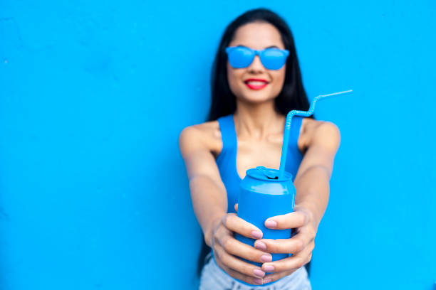 istock Woman in blue colour 860538072