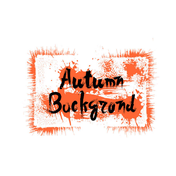 istock Autumn Background Orange Paint Splash On White Background Grunge Retro Style 860548716
