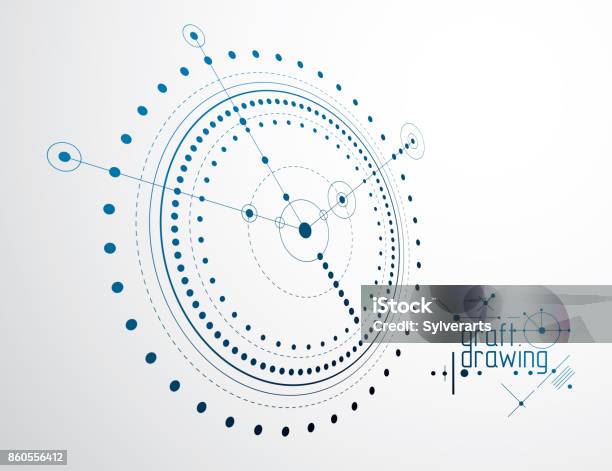 Draft In Drawing Technical Plan Abstract Engineering Draft For Use In Graphic And Web ...