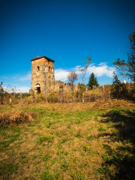 istock Old medieval abandoned church ruins 860557386