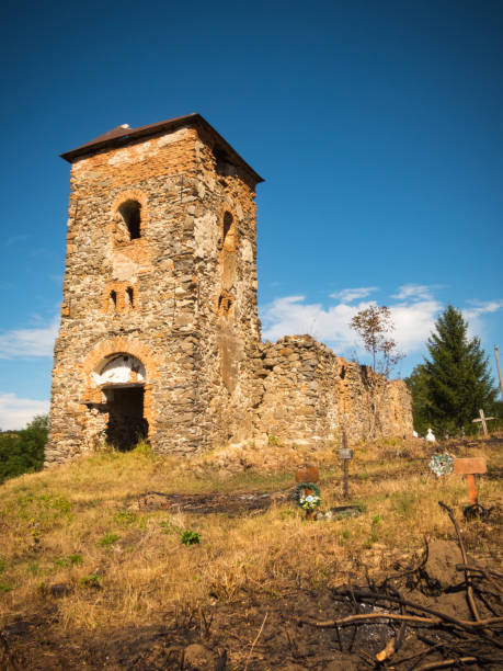 istock Old medieval abandoned church ruins 860557420