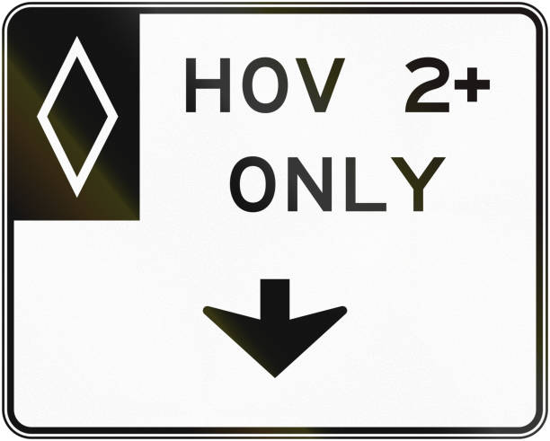 istock United States MUTCD regulatory road sign - High occupancy vehicle lane with special permissions 860563052
