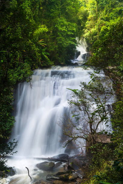 istock Beautiful Waterfall in Thailand 860565596
