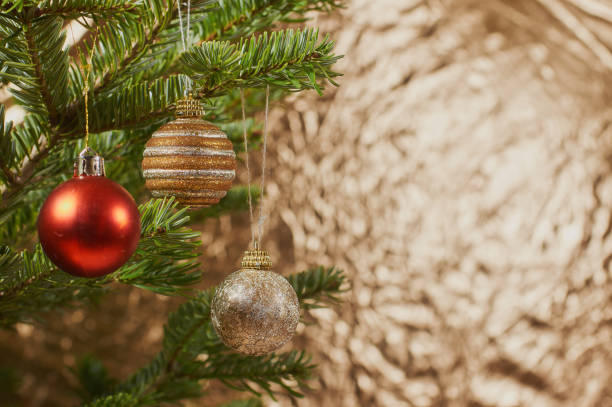 istock Closeup on Christmas tree decoration 860566308