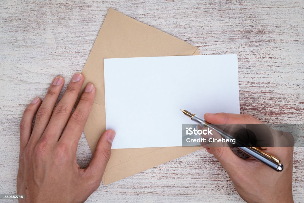 Writing a letter Letter - Document Stock Photo