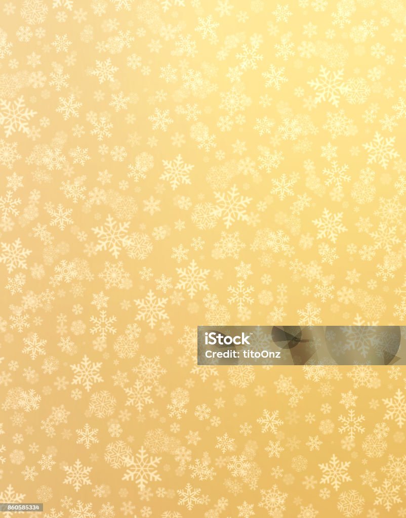 Snowflakes on gold Snowflake shapes on a shiny gold background Christmas Stock Photo