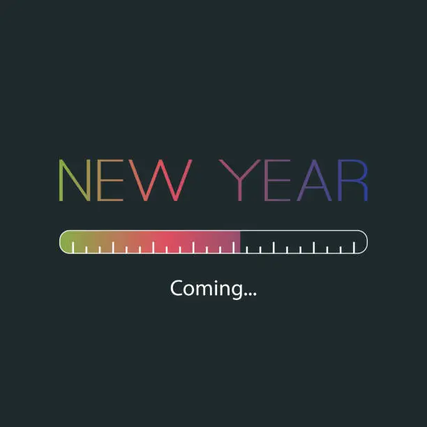 Vector illustration of New Year Coming Concept