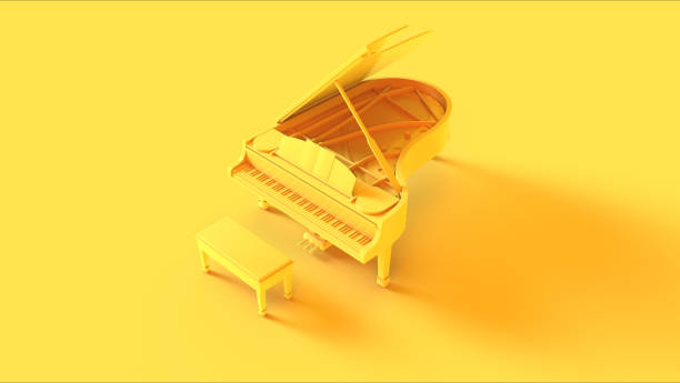 istock Yellow Grand Piano 860594428