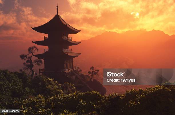 Chinese House Stock Photo - Download Image Now - Chinese Culture, Landscape - Scenery, Asia