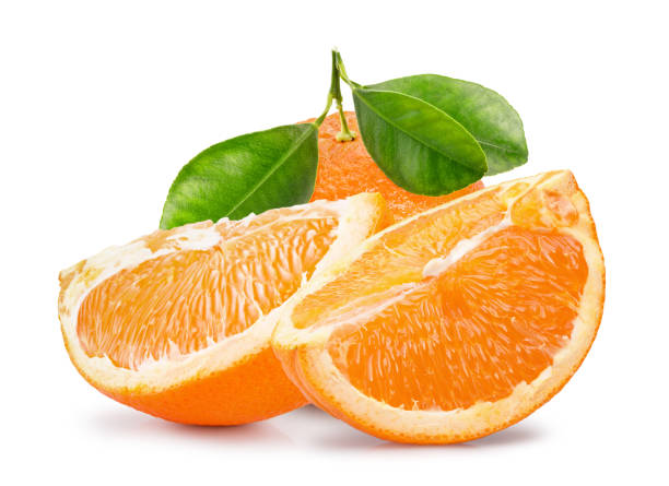 istock orange with slices isolated on a white background 860602550