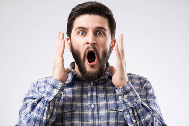 istock Emotions of bearded man 860610278