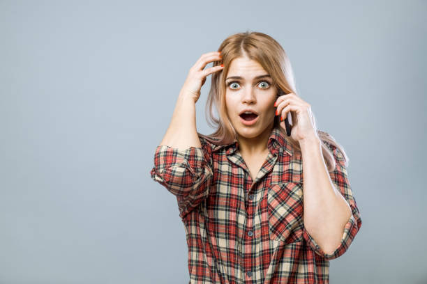 istock Young beautiful girl with smartphone 860610286