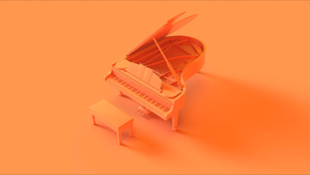 istock Orange / Peach Grand Piano 860611006
