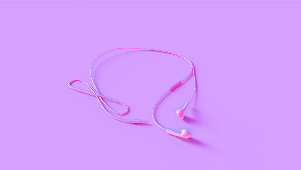 istock Pink Earbuds / Small Headphones 860617772