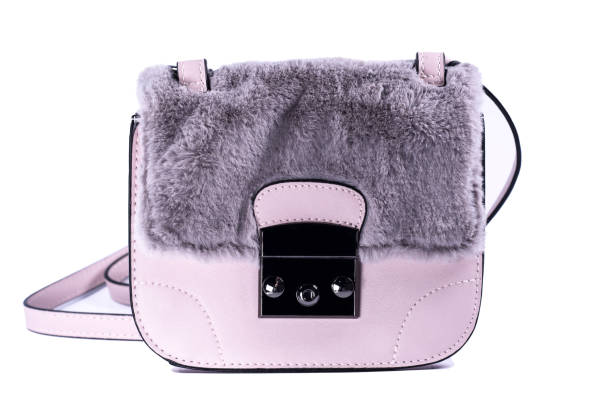 Pink purse isolated on white