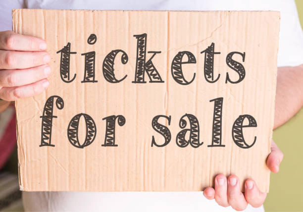 istock tickets for sale on cardboard 860620812