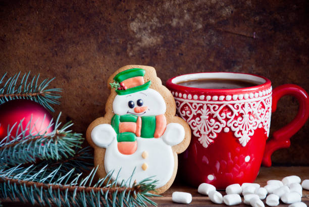 istock Hot chocolate and gingerbread snowman 860627146