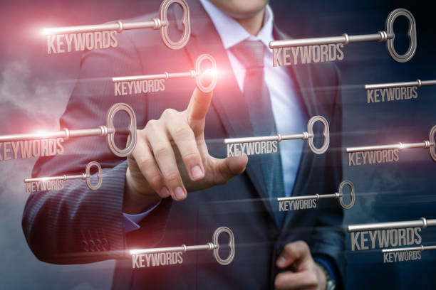 istock Businessman picks up key words. 860635478