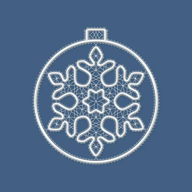 Vector illustration of Openwork Christmas decoration