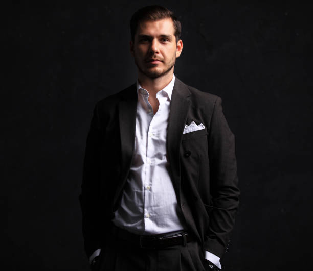 istock Elegant young handsome man. Studio fashion portrait 860658276