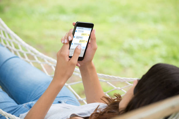 istock Woman Typing Text Message On Smartphone 860682256