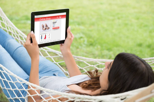 istock Woman Shopping Online On Digital Tablet 860682466