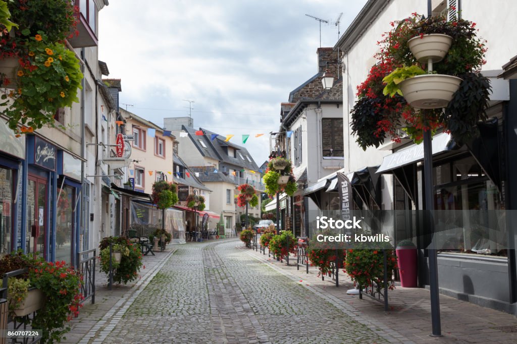 coastal town of Binic near St Brieuc Brittany France autumn Street Stock Photo