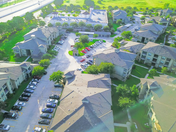 istock Aerial view typical apartment complex in Texas, USA 860710804