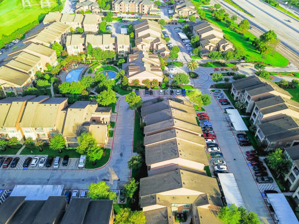 istock Aerial view typical apartment complex in Texas, USA 860710910