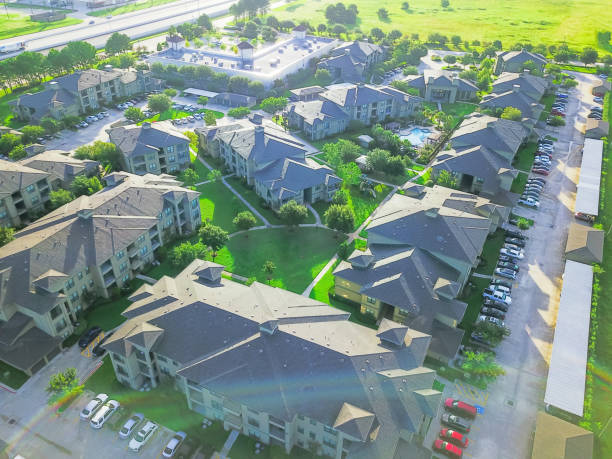 istock Aerial view typical apartment complex in Texas, USA 860711420