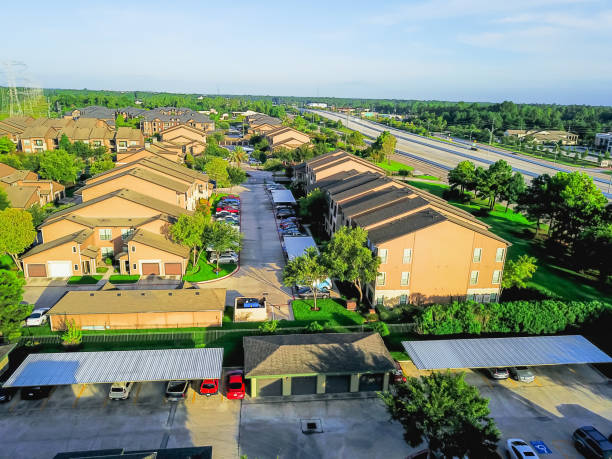 istock Aerial view typical apartment complex in Texas, USA 860711666