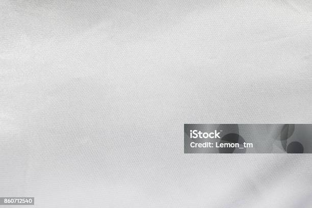 White Satin Texture Blank Fabric Background Detail Of Silk Material Stock Photo - Download Image Now