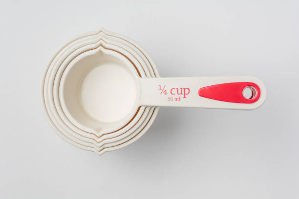 Set Of Measuring Cups Stacked On White Background Close Up Stock Photo -  Download Image Now - iStock