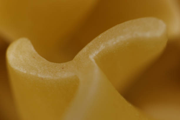 Spiral Pasta Yellow Macro Closeup
