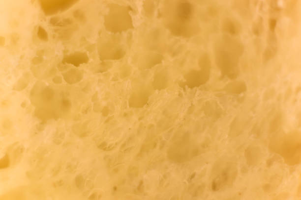 istock Pulp of bread macro closeup. Texture background. 860721596