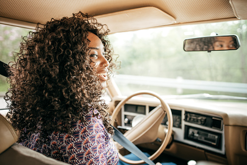 Woman in the car