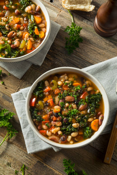 istock Hot Organic Homemade 10 Bean Soup 860733194