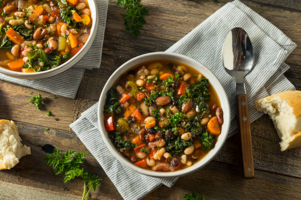 istock Hot Organic Homemade 10 Bean Soup 860735434