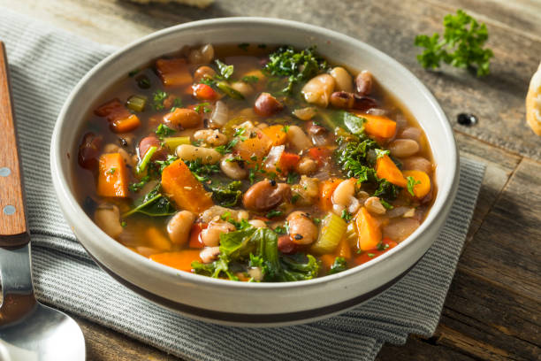 istock Hot Organic Homemade 10 Bean Soup 860735586