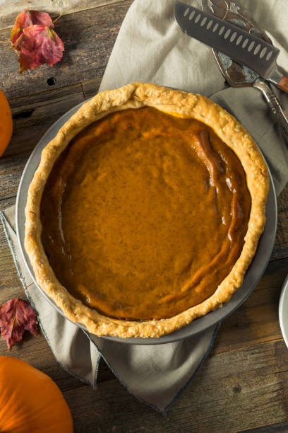 istock Sweet Homemade Orange Thanksgiving Pumpkin Pie 860735794