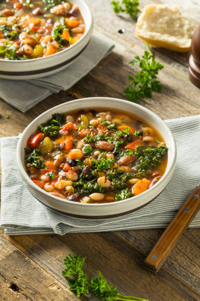 istock Hot Organic Homemade 10 Bean Soup 860738938